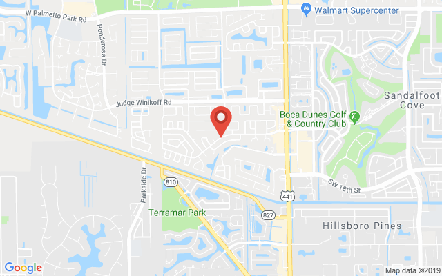 Google map image of location SW Sandalfoot Blvd, Boca Raton, FL 33428, USA